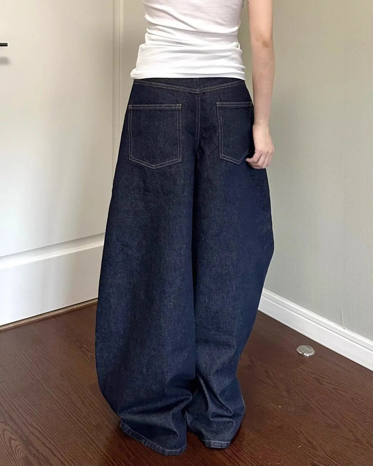 American black high street vibe wide-leg jeans
