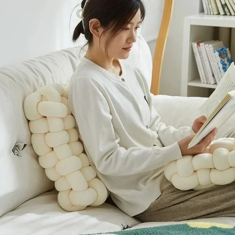 Square Knot Stuffed Cushion Nordic Pillow Decorative Plush Pillow Office Sleeping Floor Windowsill Back Cushion Decor