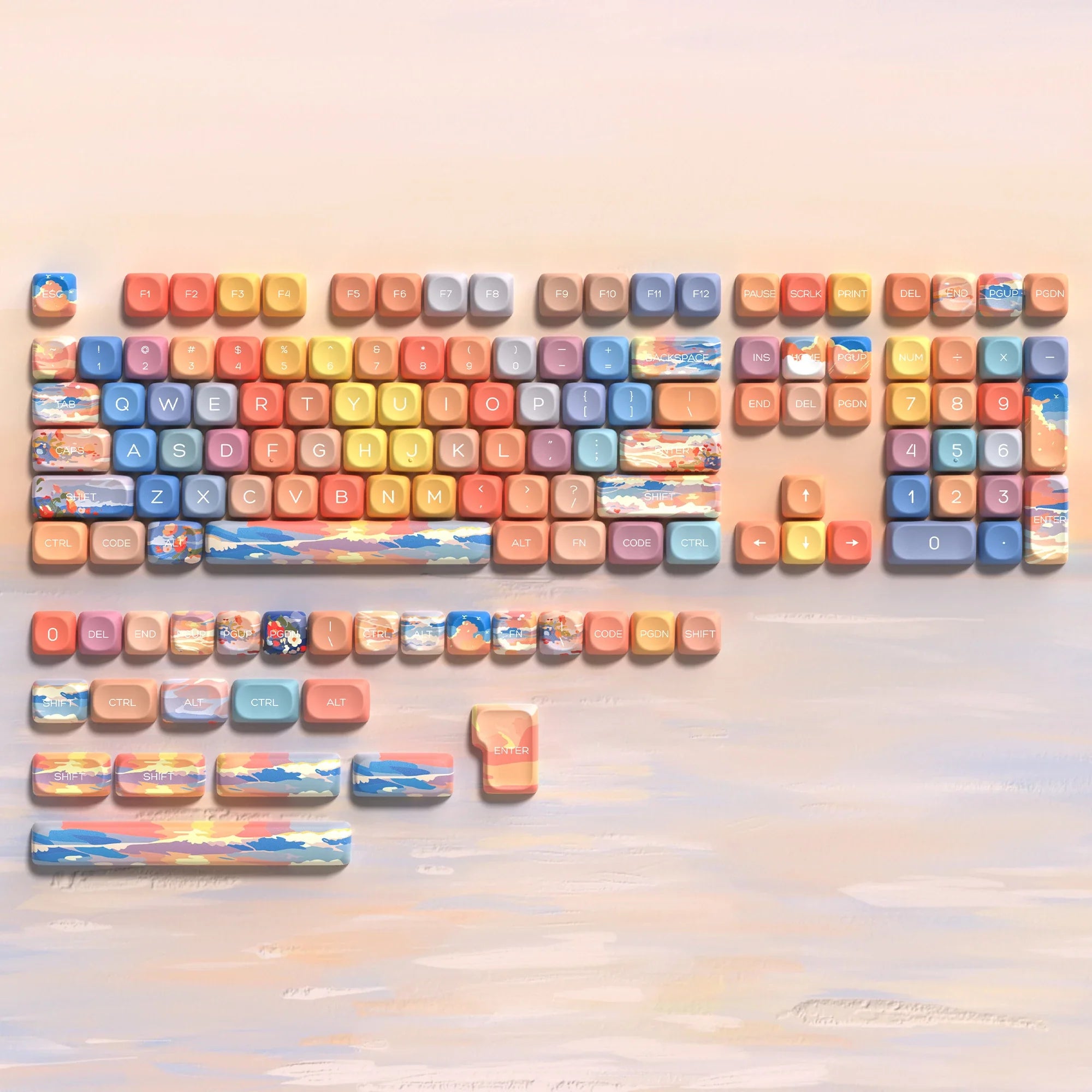 Pink Cat Dye Sublimation PBT Keycaps 136 Keys MOA Profile Keyboard Keycaps