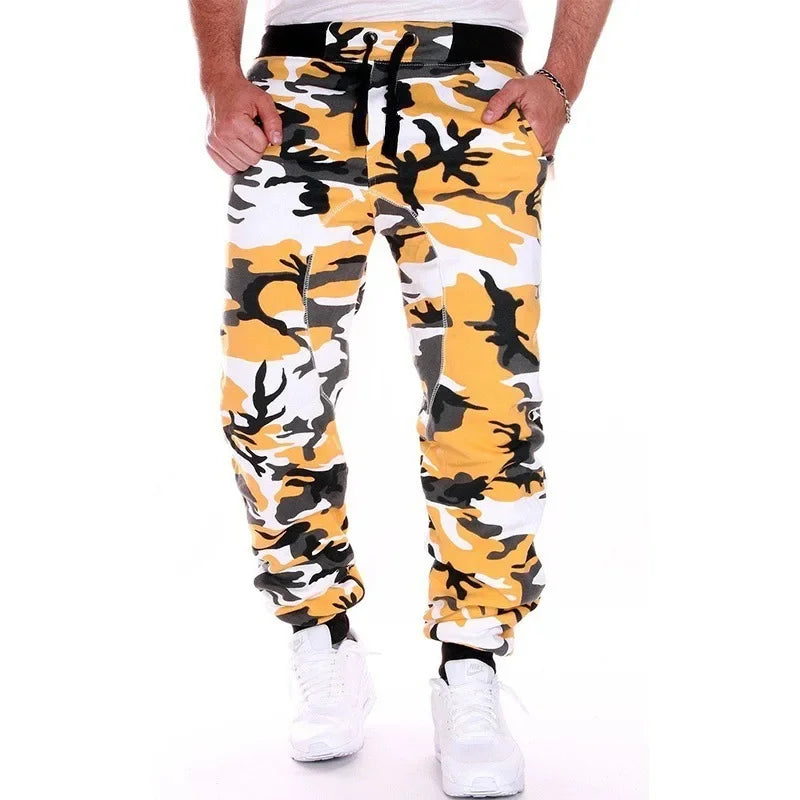 Pantalon de survêtement de course pour hommes, Camouflage, élastique, Cargo, cordon de serrage, multi-poches, bas décontracté, survêtement, nouvelle collection