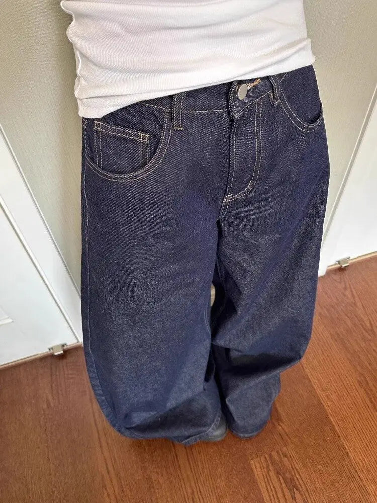 American black high street vibe wide-leg jeans
