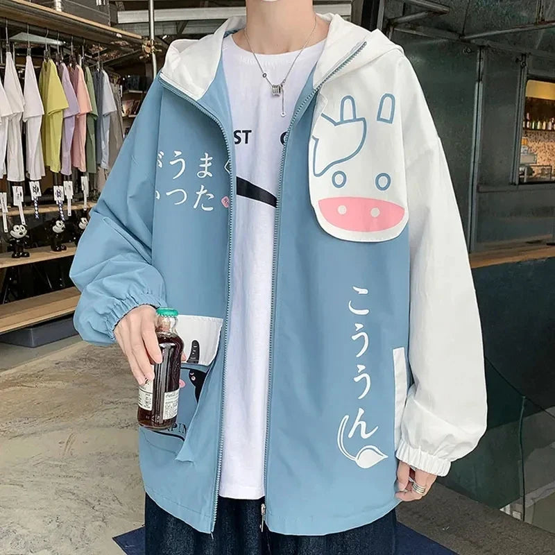 Korean Blackpink Long Sleeve Harajuku Zip Up Hooded Sweatshirts Top Kawaii Clothing Streetwear