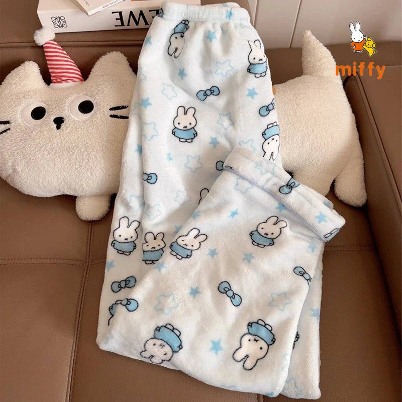 Kawaii Miffy Sleepwear Creative Cartoon Blue Star Bowknot Rabbit