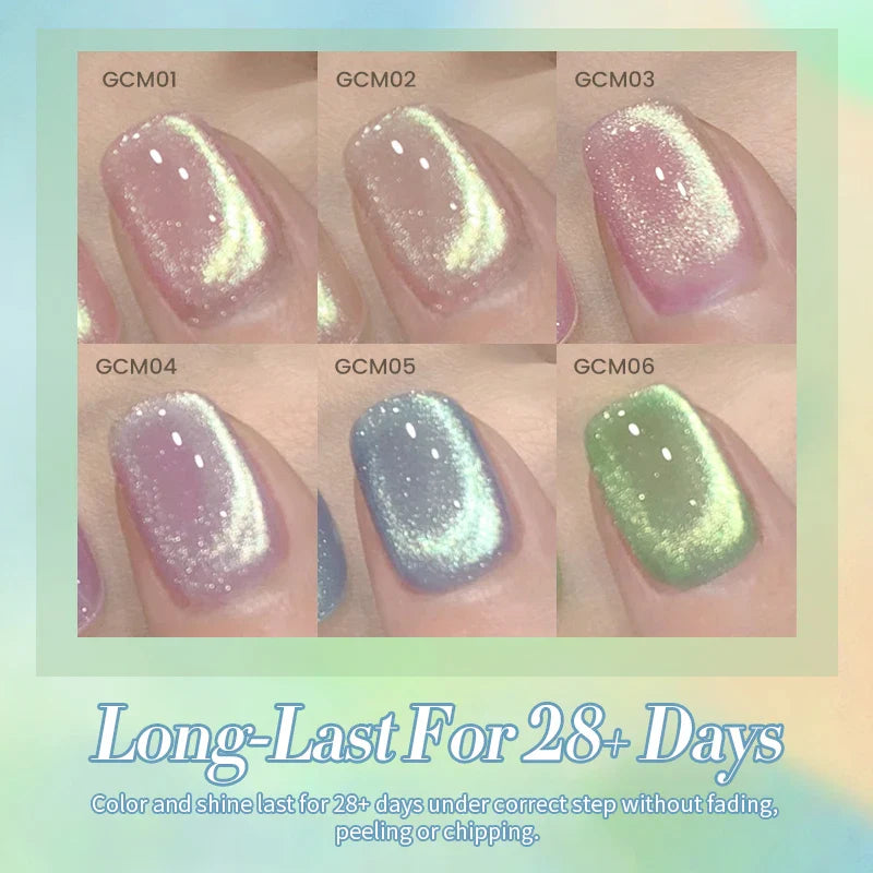 10ml Green Cat Magnetic Gel Ultra Shine Holographic Glitter Semi Permanant Soak Off UV LED Gel Varnish