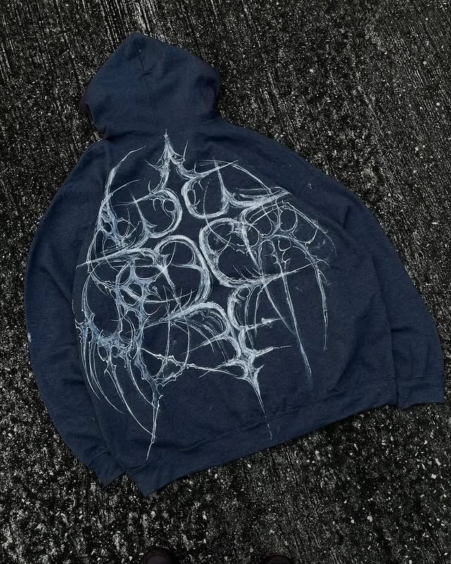 Retro Style Free Style Street Hoodies Y2K Custom Digital Printing Logo Sweatshirt