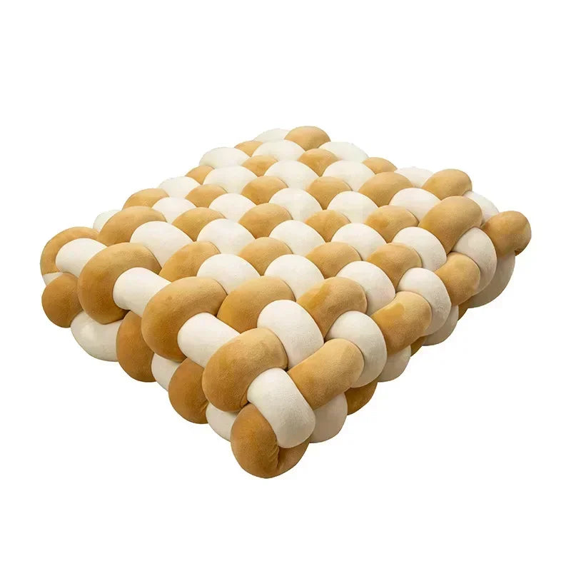 Square Knot Stuffed Cushion Nordic Pillow Decorative Plush Pillow Office Sleeping Floor Windowsill Back Cushion Decor