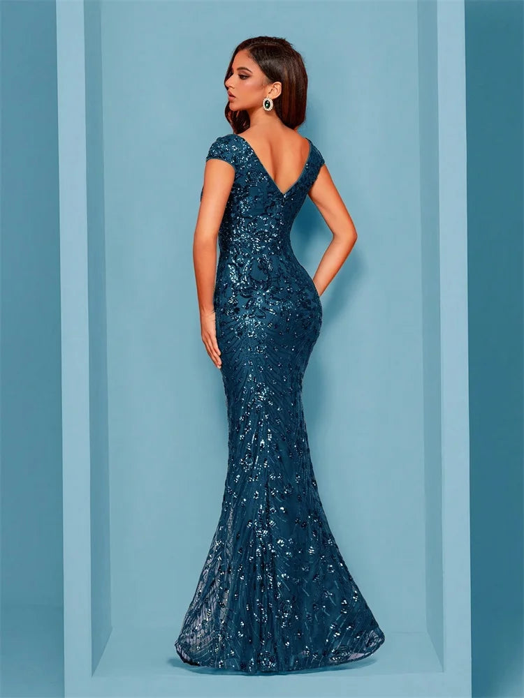 Elegant Blue Evening Dress