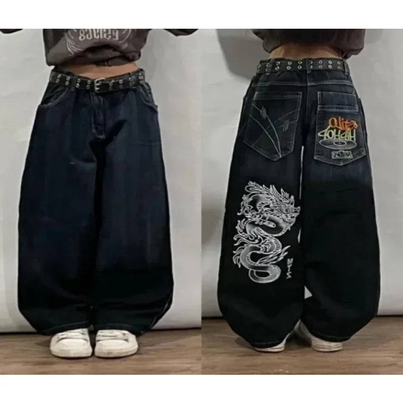 Hip-hop street clothing wasteland style tie-dye ripped jeans
