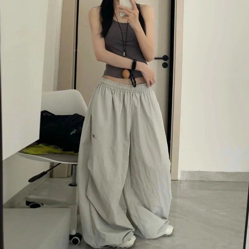 Oversized Black Sweatpants Y2K Harajuku Baggy Joggers Streetwear Wide Leg Pants Korean Casual Trousers New