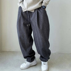 Mens Pants Casual Acrylic Pants Streetwear Personality Versatile Trend Comfort Wide-Leg Pants Clothing