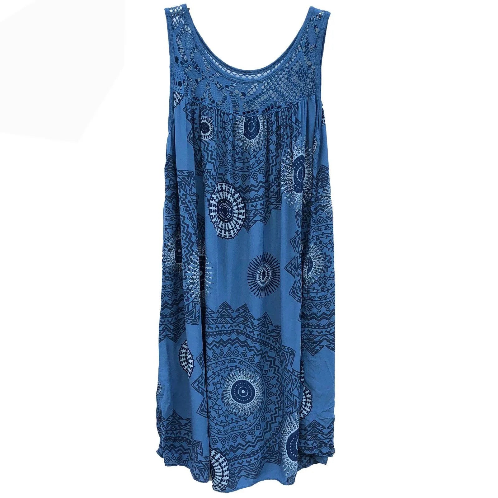 clothing sleeveless camisole dress lace print sleeveless large swing loose dress long skirt plus size