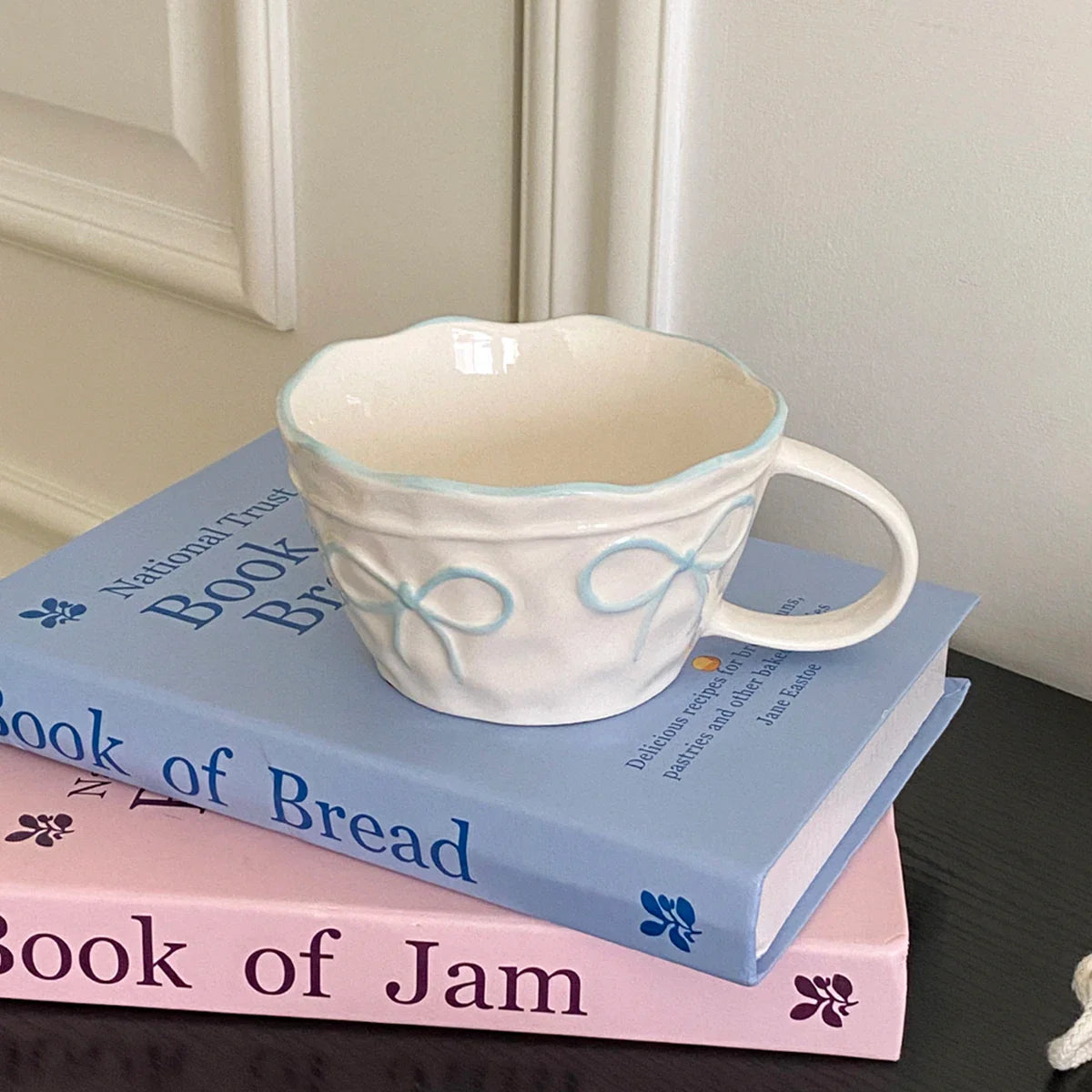 1Pc Bow Ceramic Mug, Exquisite