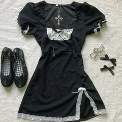 Y2k Harajuku Vintage Casual Skirts Sleeveless American Retro 90st Streetwear Aesthetics Korean Style Frocks
