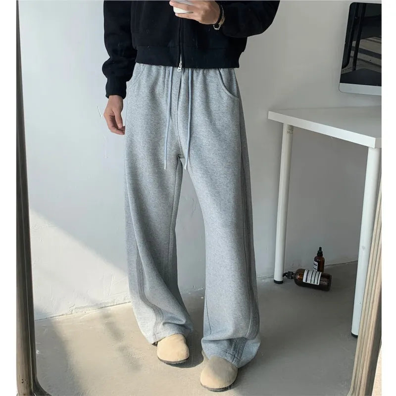 Casual Pants Side Striped Wide Leg Outdoor sports pants Straight Sweatpants Neutral High-quality Long Baggy Trousers