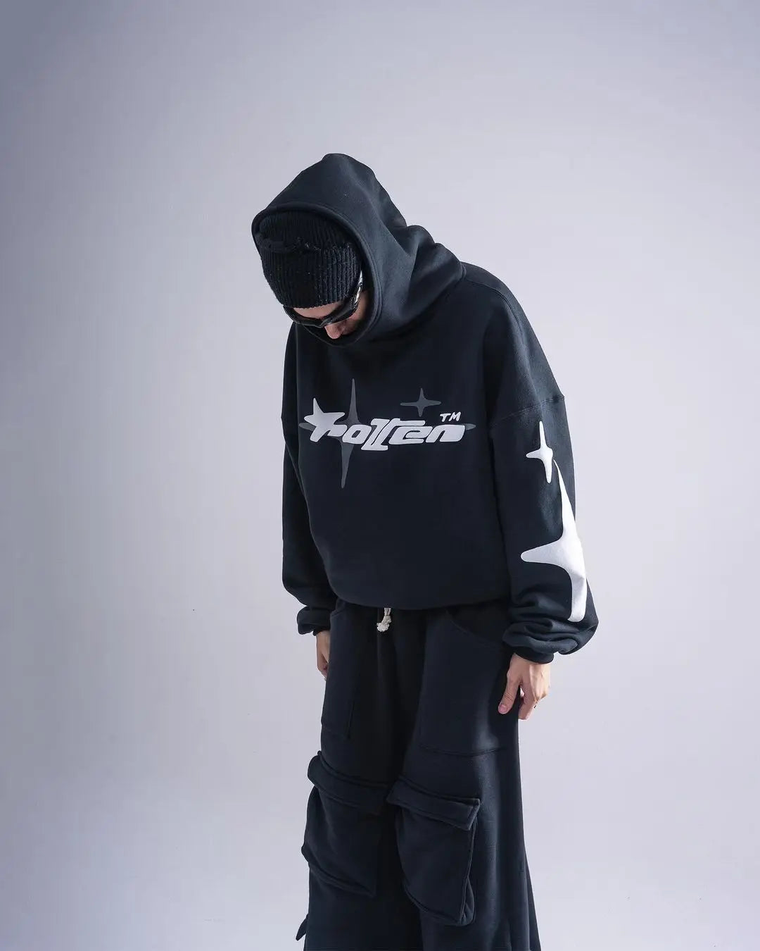 Retro Gothic Hoodie American High Street TrendY2k Harajuku Loose