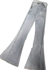 Three-dimensional butterfly jeans with a sense of design, high waist