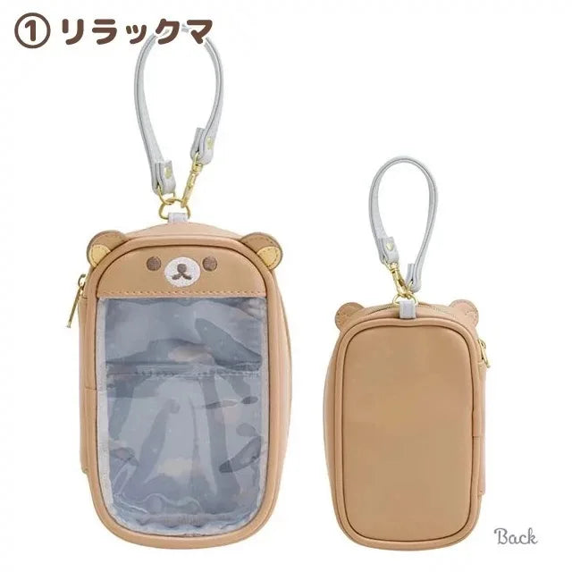 Rilakkuma Korilakkuma Clutch Bag Key Chain Couple Anime Relax Bear PU Coin Purse Pendant Jewelry Storage Key Wallet Kids Gift