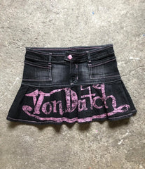 Korean Kopo Style Retro Letters Spice Girls A Word Denim Skirt Y2K Harajuku Hip-Hop Dance Street Wear