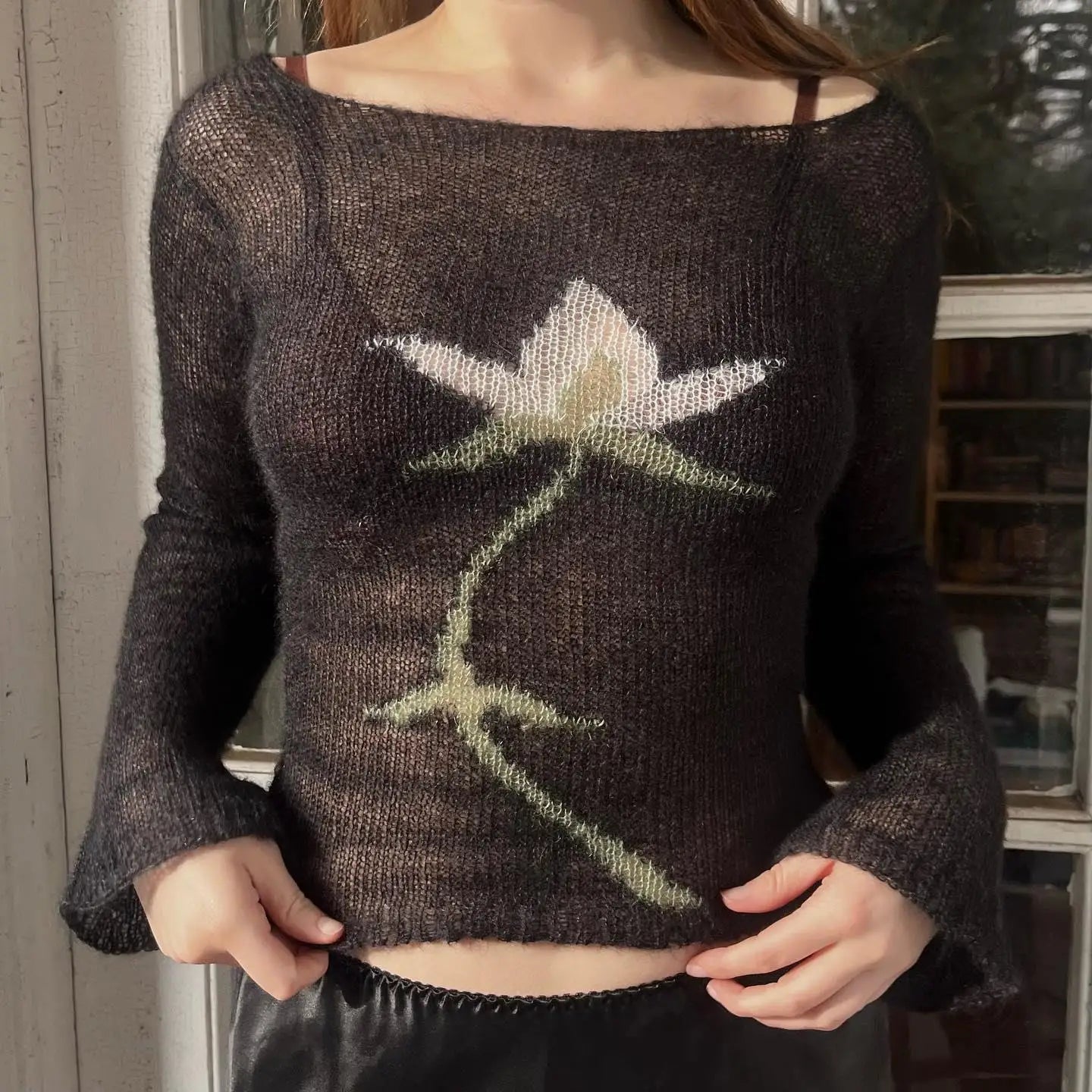 Casual 90s Harajuku Clothes Y2K Long Sleeve Sweater emo Knitwear Tide Tops Cute Vintage Fit Pullover