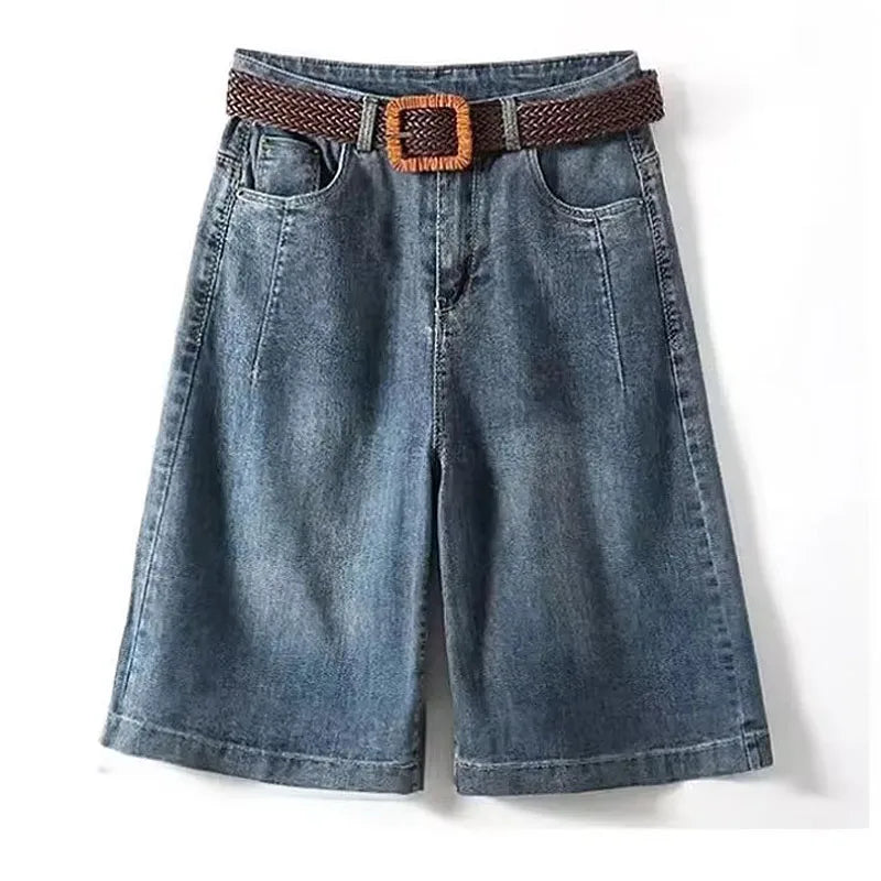 Capris Jeans Loose Shorts Baggy Clothes Korean Dongdaemun Clothing Blue Big Size Hanbok Pants Short