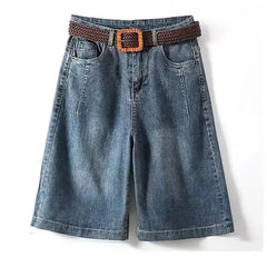 Capris Jeans Loose Shorts Baggy Clothes Korean Dongdaemun Clothing Blue Big Size Hanbok Pants Short