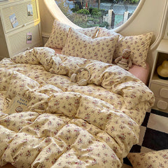Floral Style Duvet Cover Soft Quilt Cover Single/Double/Queen Size Comforter Covers Girls Room Bedding (Pillowcase Need Order)