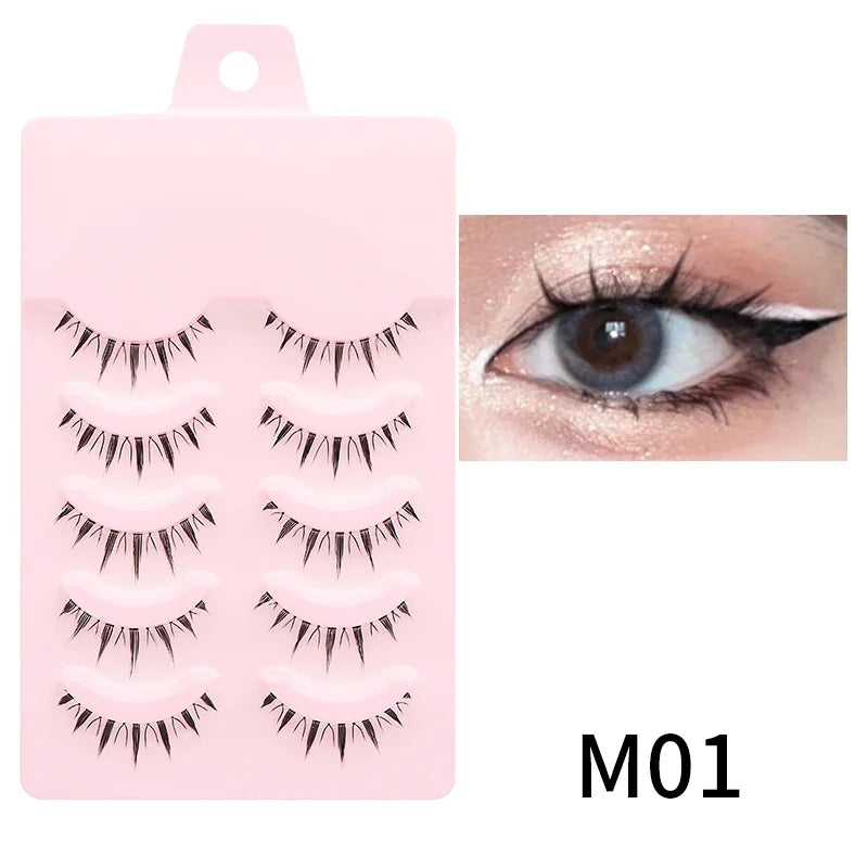 Manga Lashes Soft Natural Eyelashes Thick False Eyelashes Manga Eyelashes Daily Dating Makeup Eyelashes Lashes Wispy