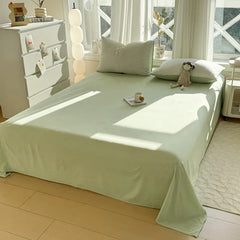 Pure Cotton Home Textile Striped Bedding Set Simple Soft Duvet Cover Sheet Pillowcase Ins Style Bed Linens Queen King Size