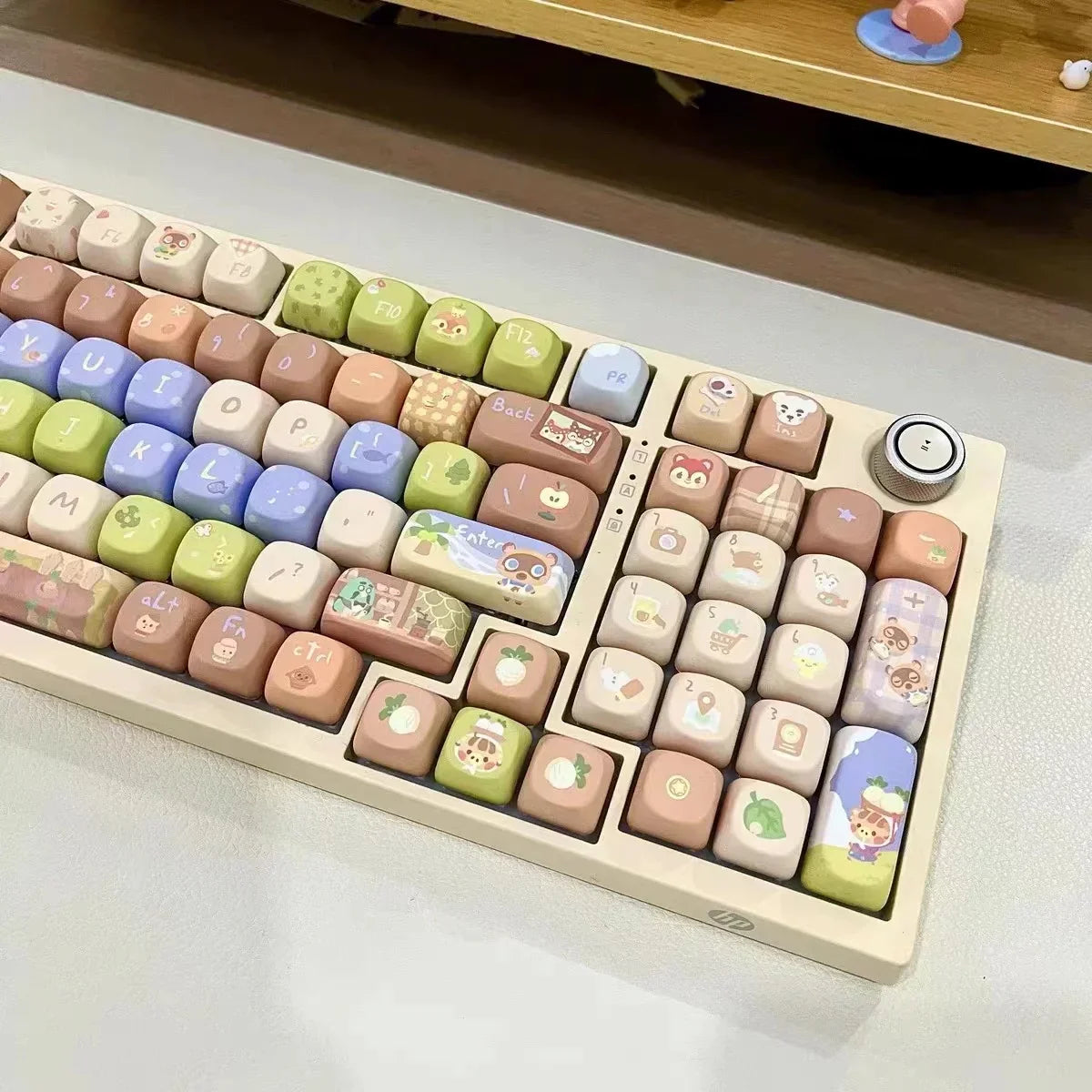 142 Keys Customized Gift Cute Cat keycaps MAO Keycaps Square Thermal Sublimation Mechanical Keyboard 2.25 U 2.75U