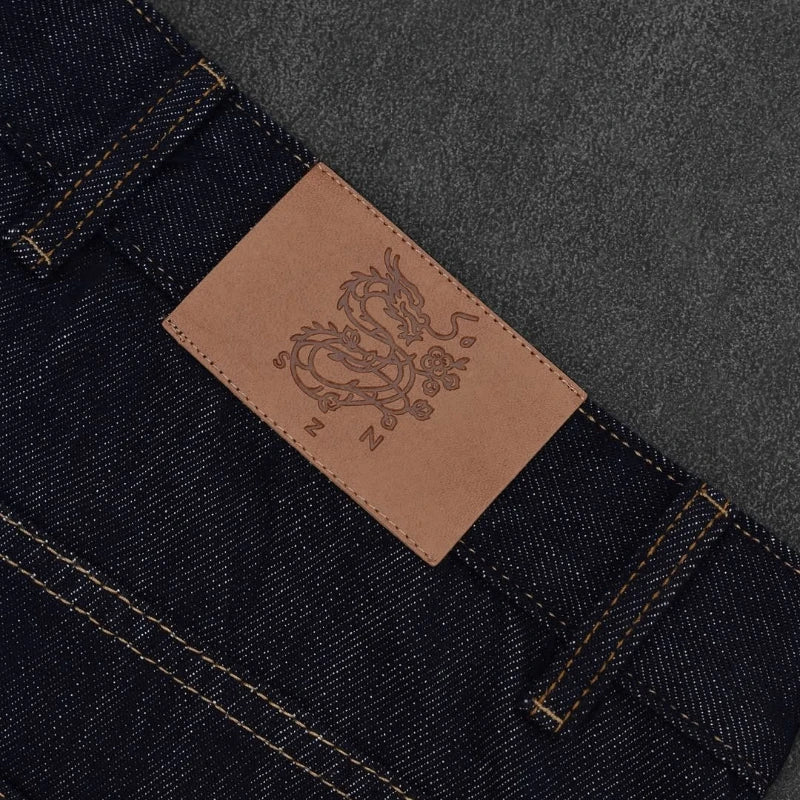 Raw baggy jeans Y2K retro art font embroidery black jeans Harajuku hip hop unisex woven washed patchwork wide leg pants