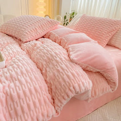 Rabbit Velvet Milk Single Product Quilt Cover Thickened Warm Solid Duvet Bedding