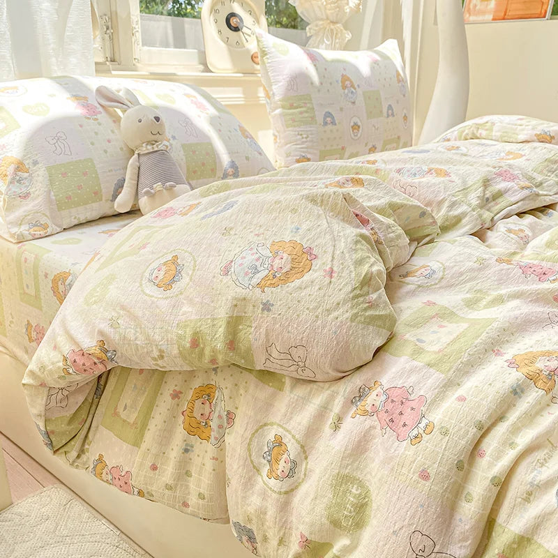 Floral Style Duvet Cover Breathable Quilts Cover Single/Double/Queen Size Comforter Cover Home Bedding (Pillowcase Need Order)