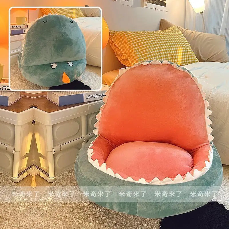 Shark Shaped Lazy Cushion on The Ground,Tatami Futon Bedroom Balcony Bay Window Floor Soft Cushion,Children's Reading Area Chair