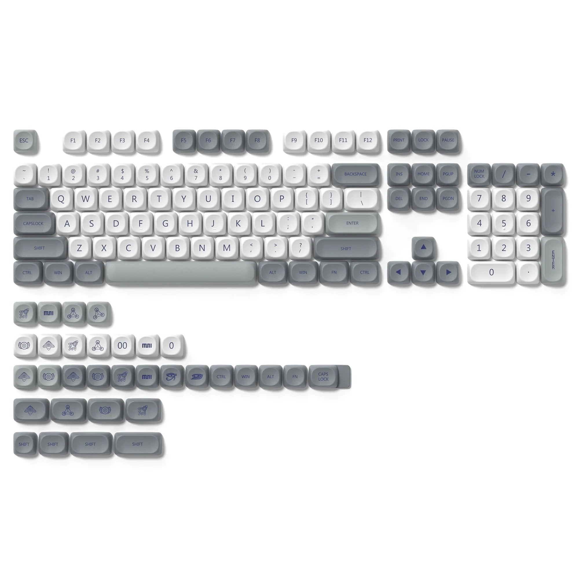 Pink Cat Dye Sublimation PBT Keycaps 136 Keys MOA Profile Keyboard Keycaps