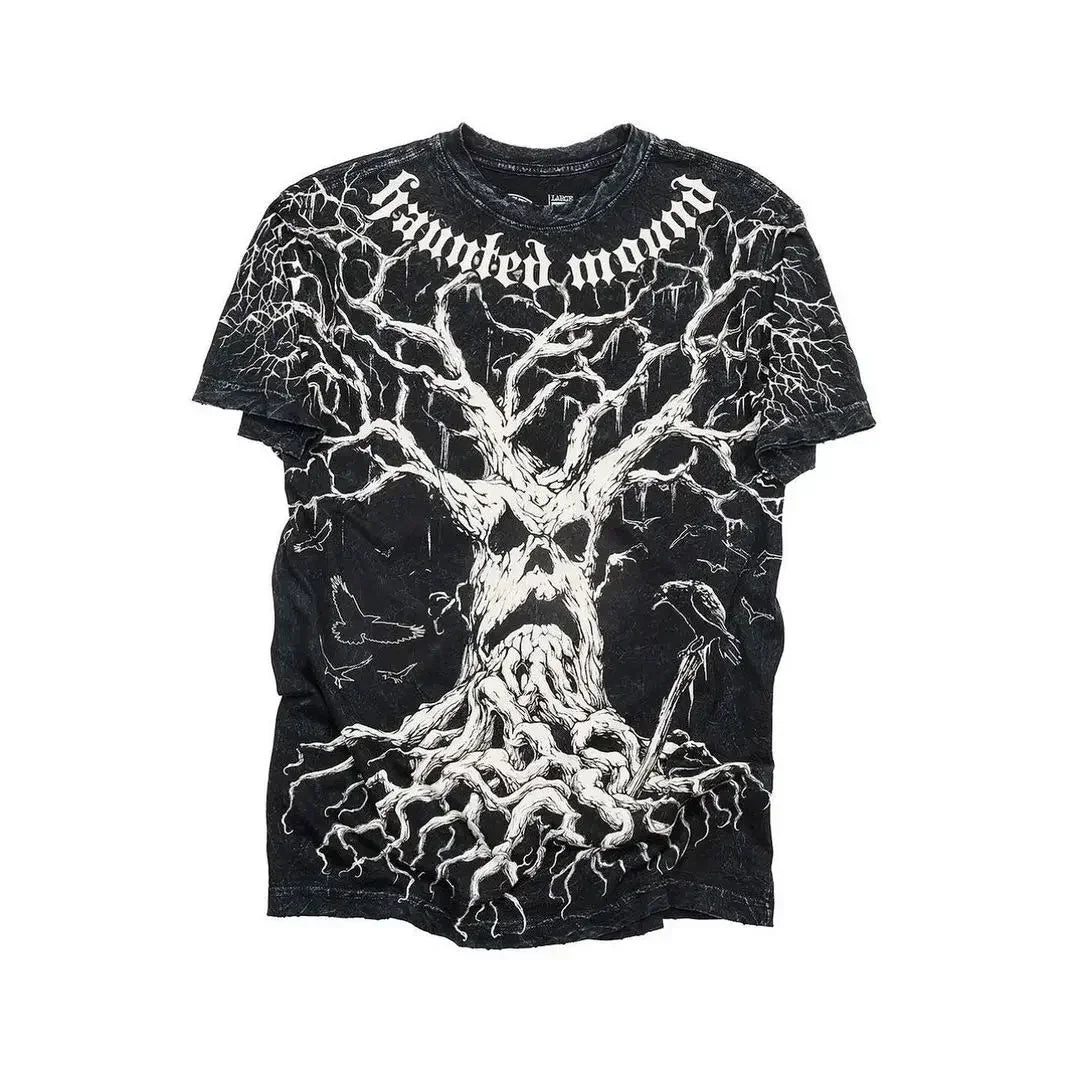 Retro Trend Printed Long Sleeve 90s Street Hip-Hop Harajuku T-shirt Gothic Casual Pure Cotton Loose Top