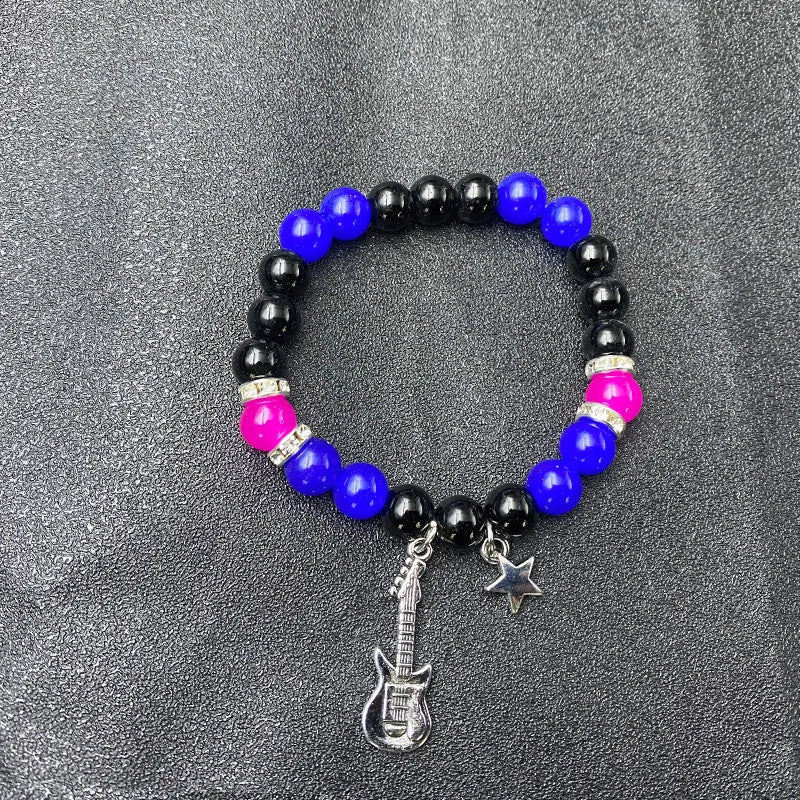 Handmade Hippie Design Brown Leather Bracelet Metal Star Note Charms Wood Button Beads Wrap Unisex Adjustable Bracelet