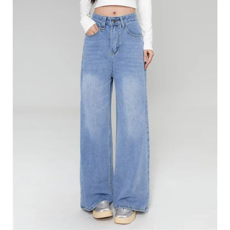 Baggy Jeans Unisex Vintage American Style Straight Wide Leg Denim Pants Brand Sale Casual Trousers