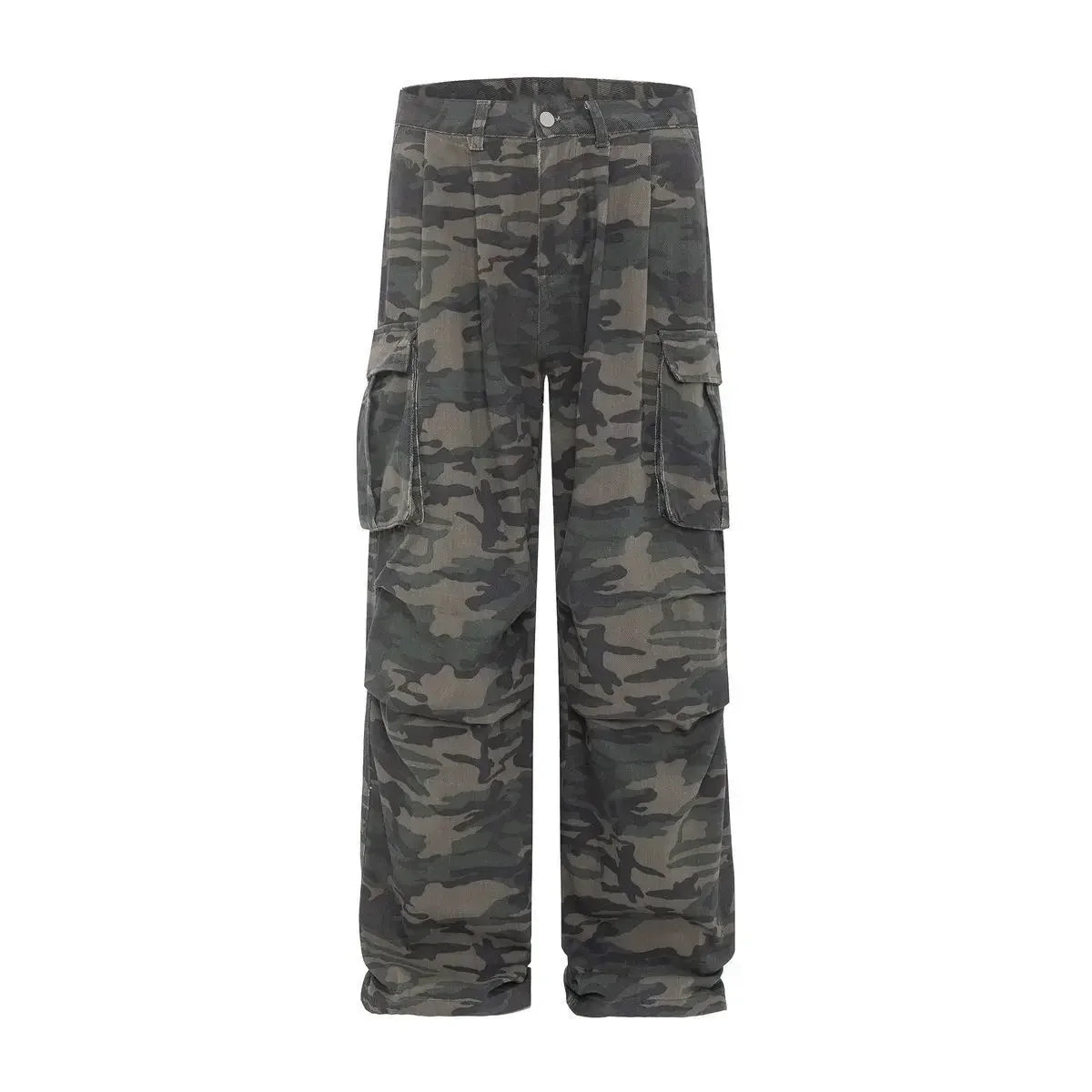 Vintage Jeans Loose-Fit Slimming Casual Wide-Leg Trousers American Style Streetwear Denim Cargo Pants
