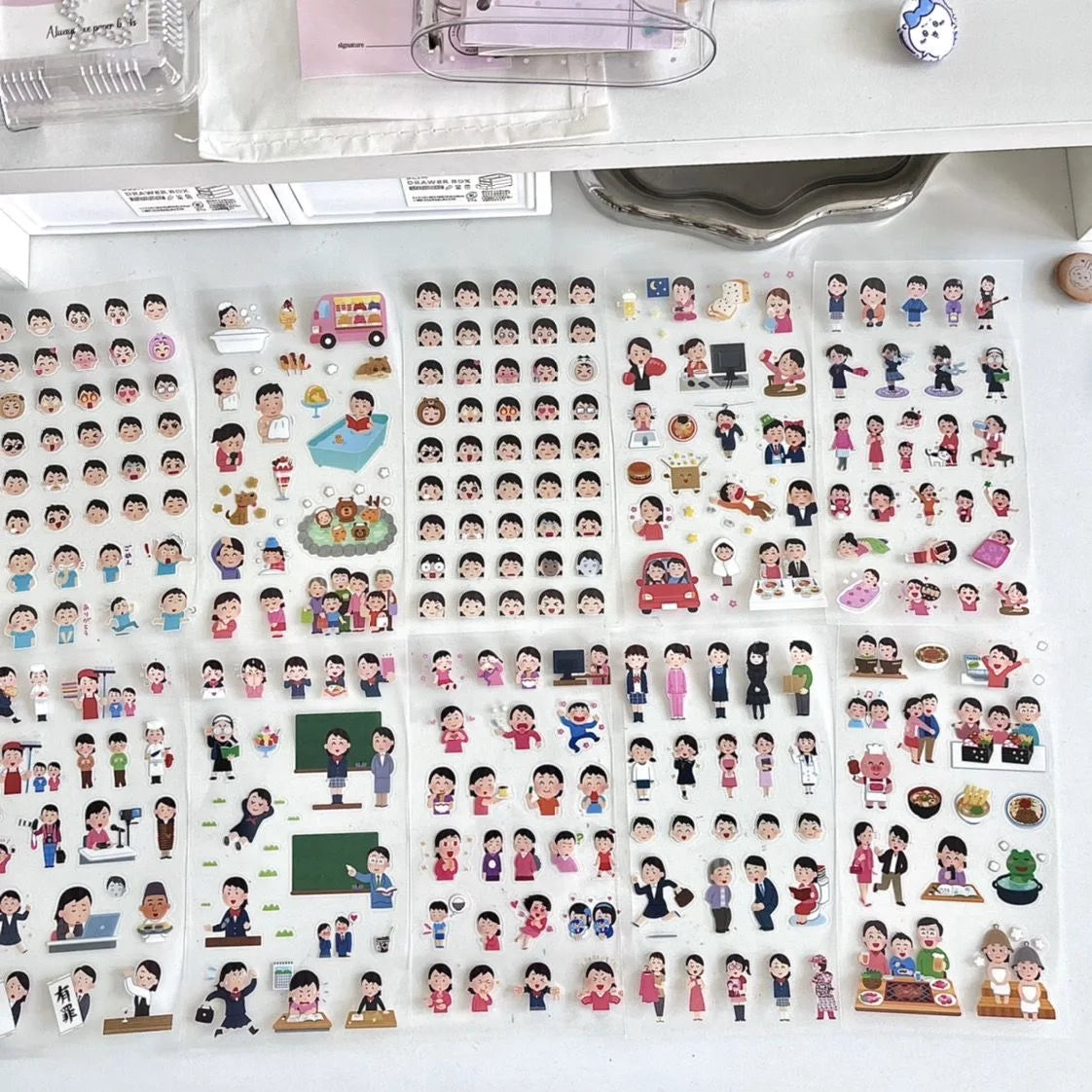 6pcs/10pcs Set Y2K Random Cute Glitter Laser Sticker