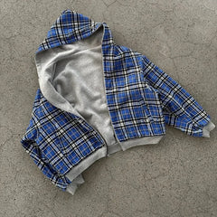 American Two-Sided Hoodie Sweatshirt Hip Hop Harajuku Sweatshirts Zipper Hoodie Oversized Streetwear Jacket Y2k Clothes