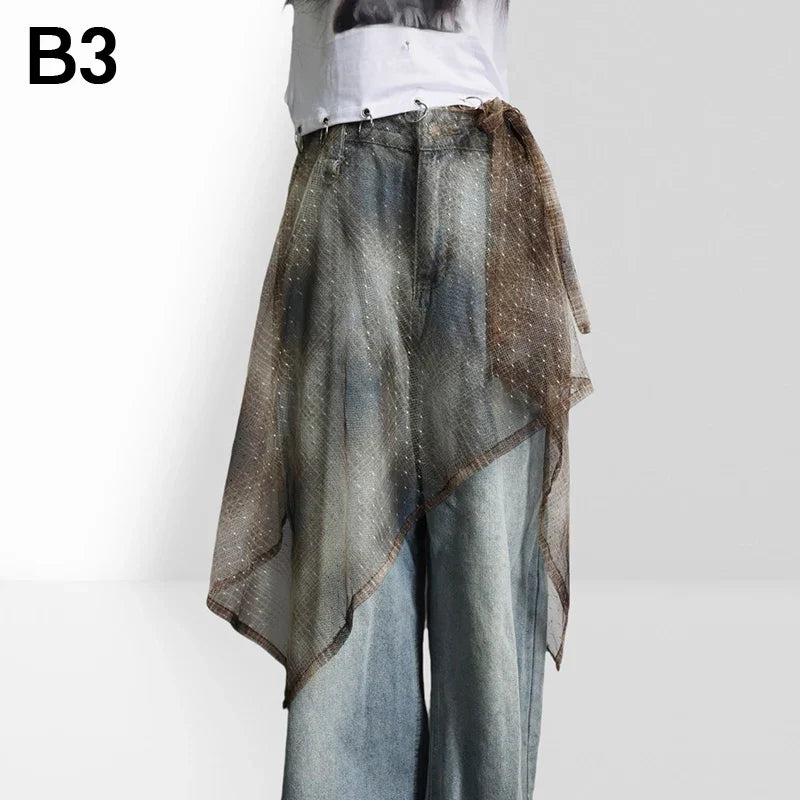 190cm Bohemian Hottie Jazz Belt Mesh Breathable Beach Outer Wear Multifunctional Waist scarf Accessories