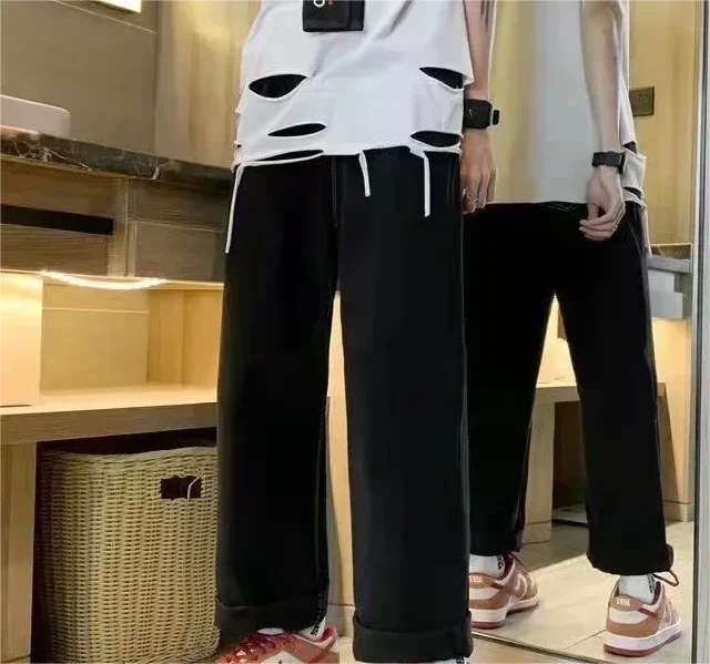 American retro jeans loose casual Y2K high street retro hip-hop clown couple wide leg pants
