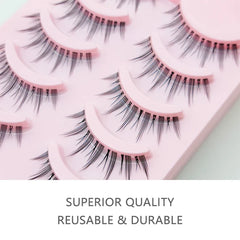 Manga Lashes Soft Natural Eyelashes Thick False Eyelashes Manga Eyelashes Daily Dating Makeup Eyelashes Lashes Wispy