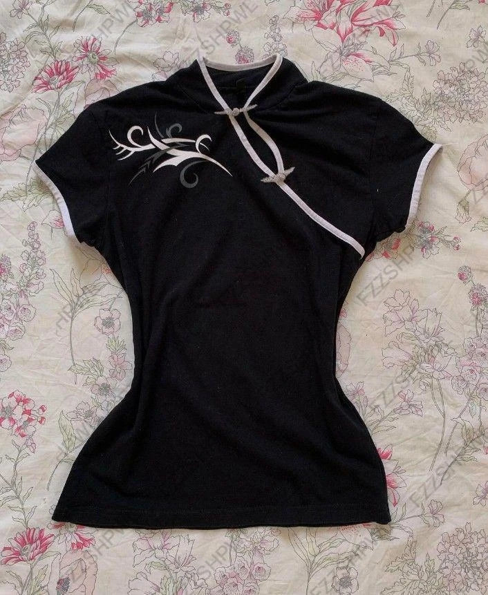 Y2K Vintage Pleated Tees Trashy Street Clothing Girl Slim Fit Tees Harajuku Casual Sweet Tops Chic