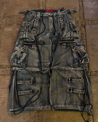 Streetwear Heavy Jeans Y2K Clothing Hip Hop Retro Pockets Baggy Cargo Pants Baggy Jeans Low Rise Wide Leg Trousers