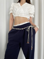 Bohemian Style Flower Beads Waist Belt