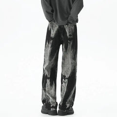 Baggy Wide Leg Jeans High Street Style Dyed Denim Casual Straight Neutral Wind Baggy Jeans Versatile