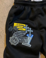 Y2k American Harajuku Retro Sweatpantss Hip Hop Rock Letter Embroidery Patch Trousers Casual High Waist Jogging Pants