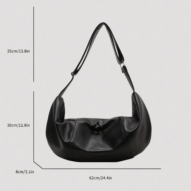 Stylish Dumpling Shaped PU Crossbody Bag