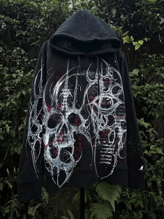 Retro Style Free Style Street Hoodies Y2K Custom Digital Printing Logo Sweatshirt